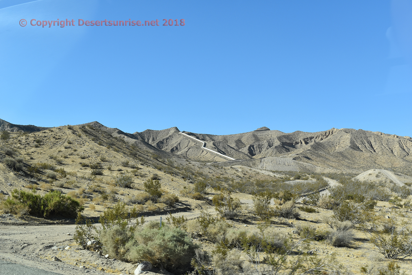 Jawbone Road with 2nd Los Angeles Aqueduct in the distance